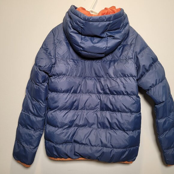 Boy's hooded puffer jacket - Navy/Orange Size 7-8 - Picture 3 of 5